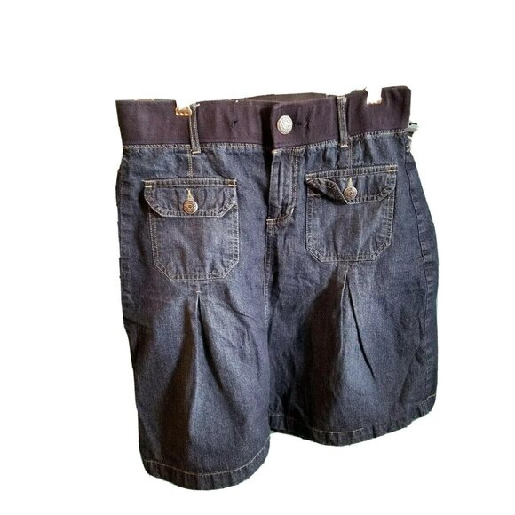 St Johns Bay Jean Denim Skirt Size M Medium Modest Stretch Womens - Picture 2 of 8